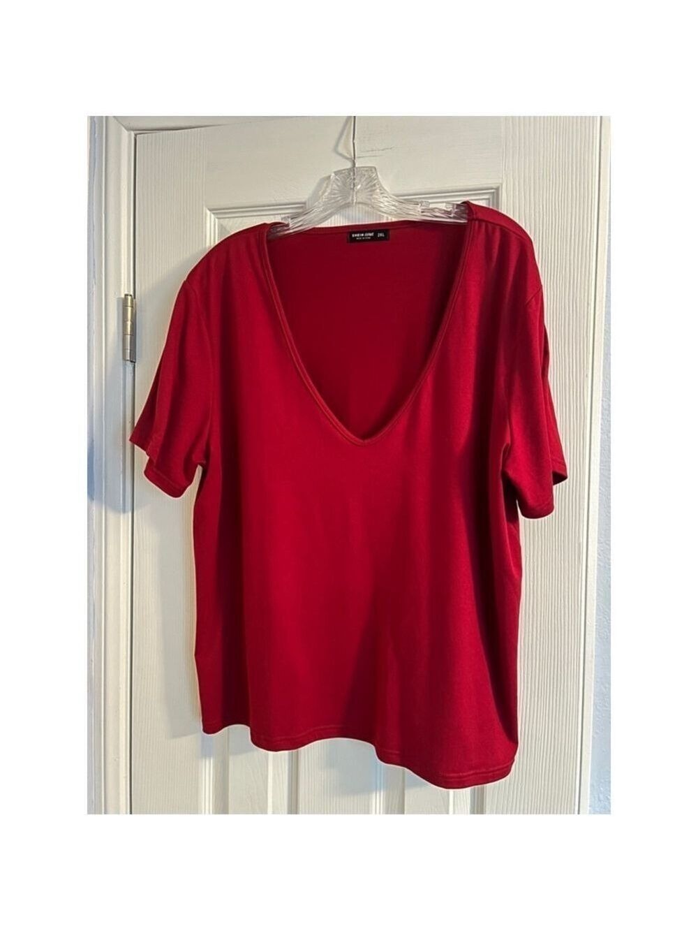 Women's SHEIN Dark Red T-Shirt 2XL